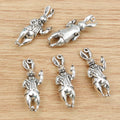 37x14mm Alloy 3D Rabbit Pendant Charm For DIY Necklace Bracelet Jewelry Accessories view 2
