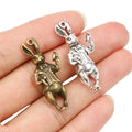 37x14mm Alloy 3D Rabbit Pendant Charm For DIY Necklace Bracelet Jewelry Accessories view 5