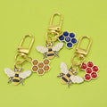 Metal Bee Honeycomb Keychain Car Key Ring Party Gift view 1