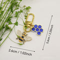 Metal Bee Honeycomb Keychain Car Key Ring Party Gift view 2