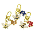 Metal Bee Honeycomb Keychain Car Key Ring Party Gift view 5