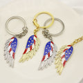 Zinc Alloy American Flag Wing Keychain Patriotic Car Gift view 4