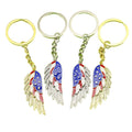 Zinc Alloy American Flag Wing Keychain Patriotic Car Gift view 5