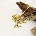 Antique Silver Western Cowboy Hat Boot Keychain Backpack Charm view 4
