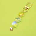 Metal Pearl Gemstone Geometric Chain Keychain Earbud Case Bag Charm view 1