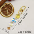 Metal Pearl Gemstone Geometric Chain Keychain Earbud Case Bag Charm view 2
