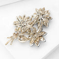 Alloy Rhinestone Flower Bouquet Brooch Pin For Clothing Decoration view 3