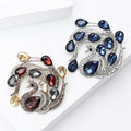 Alloy Rhinestone Peacock Brooch Luxury Women Blazer Lapel Pin view 3