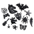 Black Plated Alloy Bat Spider Butterfly Wing Star Pendants For DIY Necklace Bracelet Charms view 1