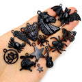 Black Plated Alloy Bat Spider Butterfly Wing Star Pendants For DIY Necklace Bracelet Charms view 2