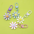 Metal Daisy Flower Keychain Fresh Bag Charm Gift view 1
