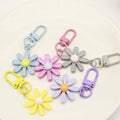 Metal Daisy Flower Keychain Fresh Bag Charm Gift view 3