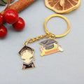 Metal Graduation Gown Cap Keychain Souvenir Gift Key Ring view 3