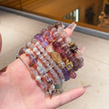 Zircon Amethyst Yellow Artificial Crystal Beaded Bracelet Vintage New Chinese Round Geometric Jewelry view 3