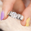Tech Style Women's Ring With Inlaid Zircon, Fashion Niche Jewelry For Wedding Gifts view 2