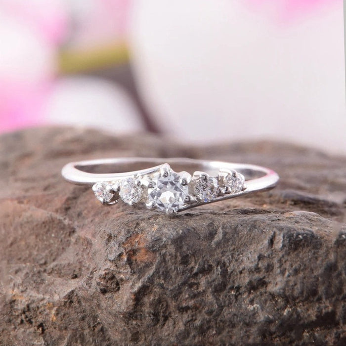 Valentine Gift Stackable Geometric Ring For Women, Delicate Small Daily Wear Fashion Finger Ring