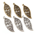 Alloy Leaf Pendant Charms For DIY Necklace Bracelet Jewelry Making Accessories 43x17mm 3.3g view 5