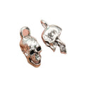 Antique Silver Alloy Skull Head Small Pendant 29x12x16mm DIY Necklace Bracelet Charm view 5