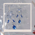 Chic Copper Icy Blue Butterfly Waterdrop Tassel Drop Earrings With Ear Hooks view 3