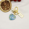 Zinc Alloy Heart Bell Keychain Resin Bag Charm Gift view 7