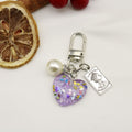 Zinc Alloy Heart Bell Keychain Resin Bag Charm Gift view 10