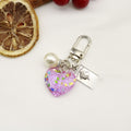 Zinc Alloy Heart Bell Keychain Resin Bag Charm Gift view 11