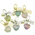 Zinc Alloy Heart Bell Keychain Resin Bag Charm Gift view 5