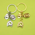 Antique Silver Zinc Alloy Western Horse Cowboy Hat Keychain Gift view 1