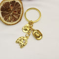 Antique Silver Zinc Alloy Western Horse Cowboy Hat Keychain Gift view 6