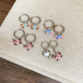 Cute Enamel Dachshund Dog Copper Stud Earrings Cartoon Animal Fashion Jewelry Accessories view 1