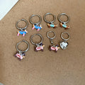 Cute Enamel Dachshund Dog Copper Stud Earrings Cartoon Animal Fashion Jewelry Accessories view 3
