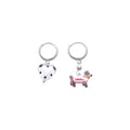 Cute Enamel Dachshund Dog Copper Stud Earrings Cartoon Animal Fashion Jewelry Accessories view 5