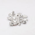 Black Silver Tone Pumpkin Metal Pendant Charm Jewelry Component view 4