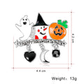Black Silver Tone Pumpkin Metal Pendant Charm Jewelry Component view 2