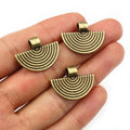 Alloy Fan Shaped Pendant 24x18mm 3g DIY Jewelry Accessory Charm For Necklace Bracelet view 3