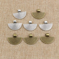 Alloy Fan Shaped Pendant 24x18mm 3g DIY Jewelry Accessory Charm For Necklace Bracelet view 2