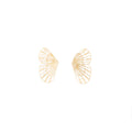 Elegant Alloy Hollow Fan Butterfly Stud Earrings For Women Minimalist Metal Statement Party Jewelry Earrings view 5