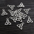Antique Silver Alloy Geometric Triangle Pendant Charms For DIY Necklace Bracelet Jewelry 14x12mm view 2