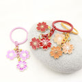 Zinc Alloy Colorful Cherry Blossom Keychain Cute Bag Charm Gift view 4