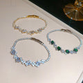 2026 New Fashion Copper Oval Zircon Clasp Bangle Light Luxury Geometric Jewelry view 2