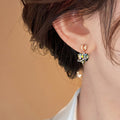 2026 New Green Heart Zircon Copper Stud Earrings Light Luxury Unique Elegant Jewelry view 4