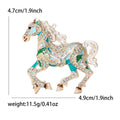 Alloy Rhinestone Pony Brooch Cute Animal Clothing Lapel Pin view 4