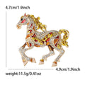 Alloy Rhinestone Pony Brooch Cute Animal Clothing Lapel Pin view 5