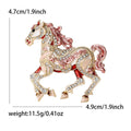 Alloy Rhinestone Pony Brooch Cute Animal Clothing Lapel Pin view 6