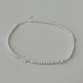 Light Luxury Faux Pearl Bow Beaded Necklace For Women Summer Layered Clavicle Chain view 4