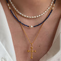 Imitation Pearl Round Beaded Collarbone Necklace For Women Minimalist Geometric Spring Summer Style view 1