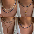 Imitation Pearl Round Beaded Collarbone Necklace For Women Minimalist Geometric Spring Summer Style view 3