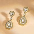 Korean Luxury Water Drop Earrings For Evening Gown Wedding Fashion Jewelry view 2