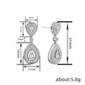Korean Luxury Water Drop Earrings For Evening Gown Wedding Fashion Jewelry view 4