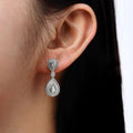 Korean Luxury Water Drop Earrings For Evening Gown Wedding Fashion Jewelry view 3